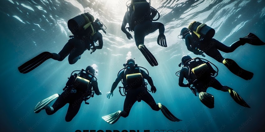 Divers in scuba gear underwater