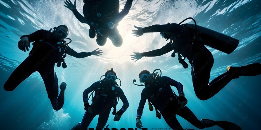 Divers in scuba gear underwater
