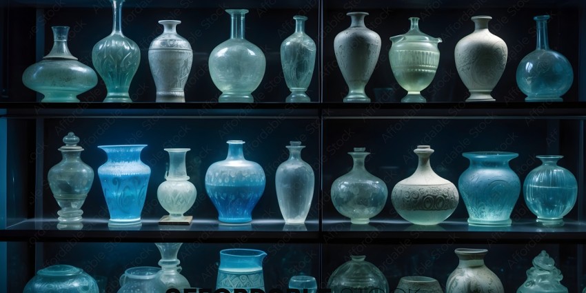 A collection of vases in various shapes and sizes