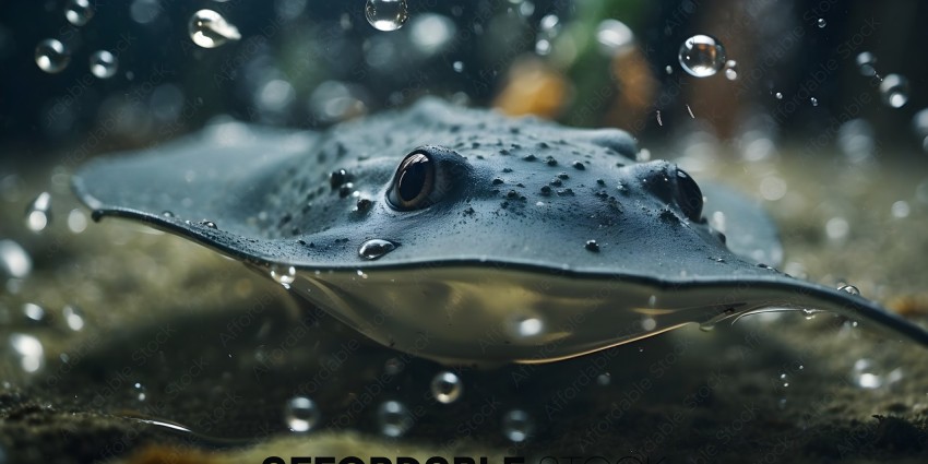 A close up of a small frog with water droplets on it