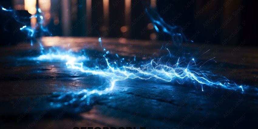 Blue Lightning Strikes the Floor