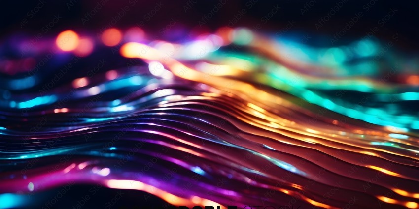 Rainbow Wave with Light Reflection