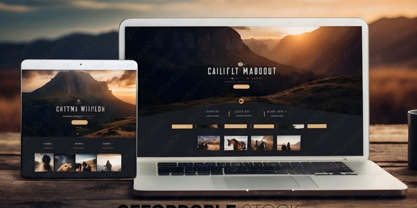 Laptop, Tablet, and Phone with Cailiff Mabouout Website