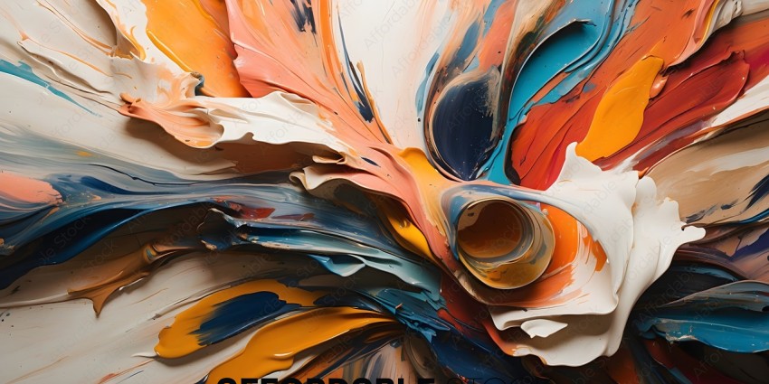 A colorful abstract painting with a lot of swirls