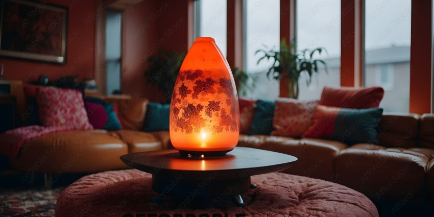 A Lava Lamp on a Table
