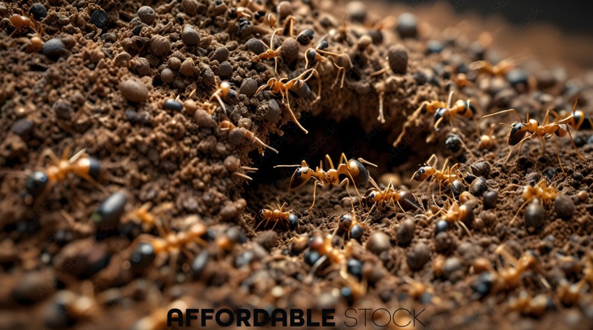 Ants in a hole
