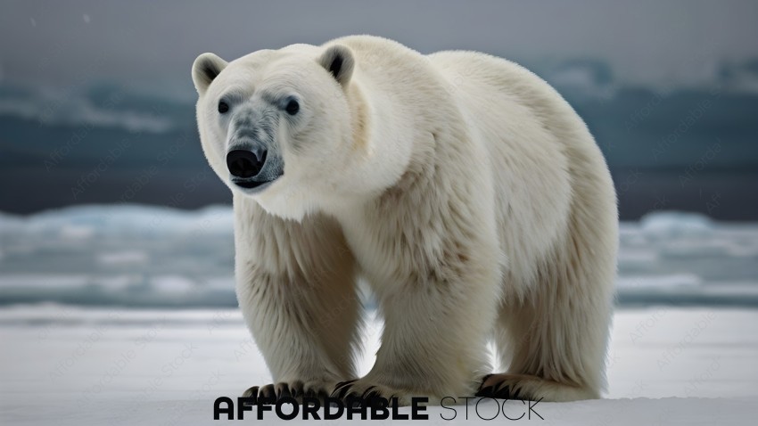 Polar Bear in Arctic Wilderness
