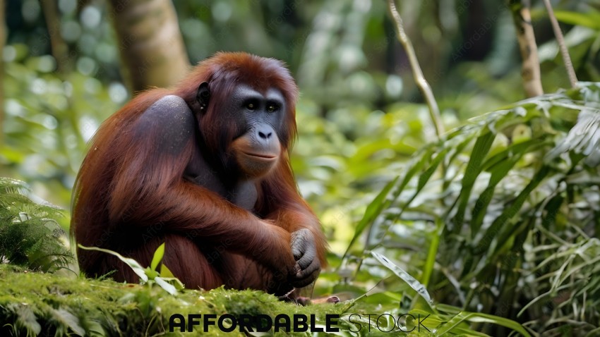 Sumatran Orangutan in Natural Habitat