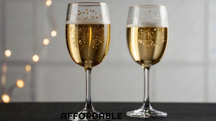 Elegant Glasses of Sparkling Wine
