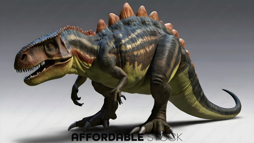 3D Rendered Realistic Dinosaur