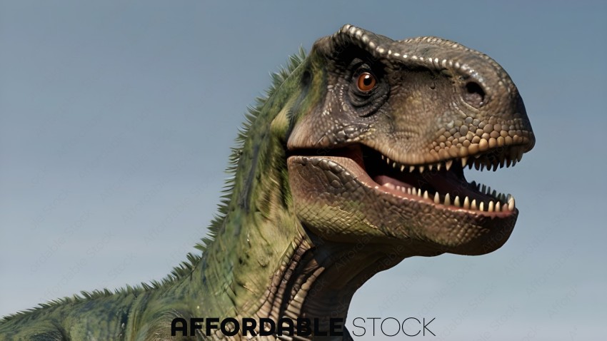 Realistic 3D Rendered Velociraptor Dinosaur