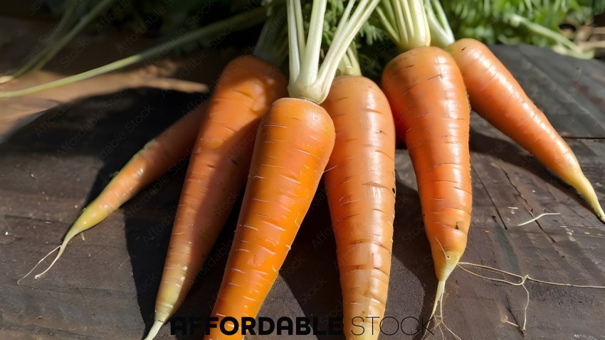 Carrots in a bunch
