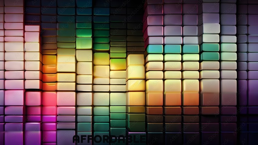 Colorful Tiles with Light and Dark Squares