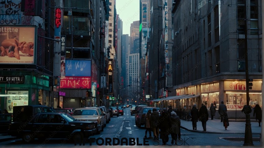 Moody Urban Streetscape Cinematic Scene