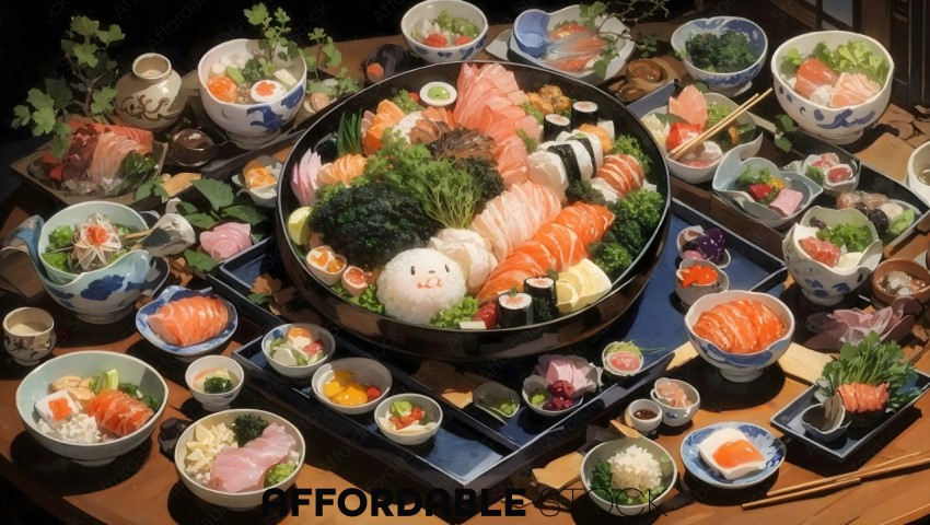 Traditional Japanese Sushi Platter