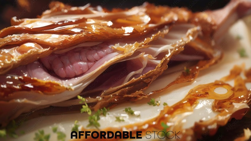 Gourmet Honey-Glazed Ham Close-Up