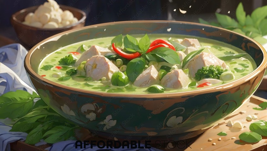 Traditional Spicy Thai Chicken Soup