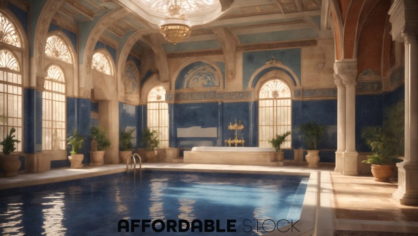 Elegant Indoor Pool in Luxurious Setting