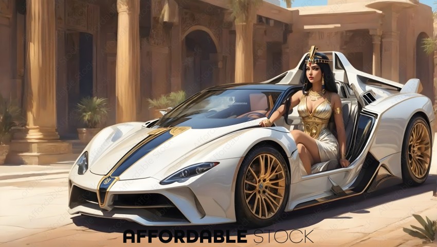 Luxury Car and Cleopatra Concept