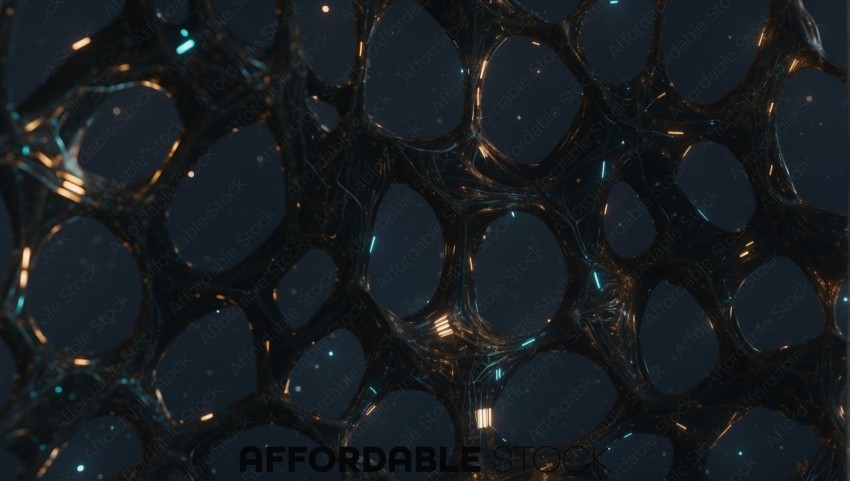 Abstract 3D Network Mesh Background