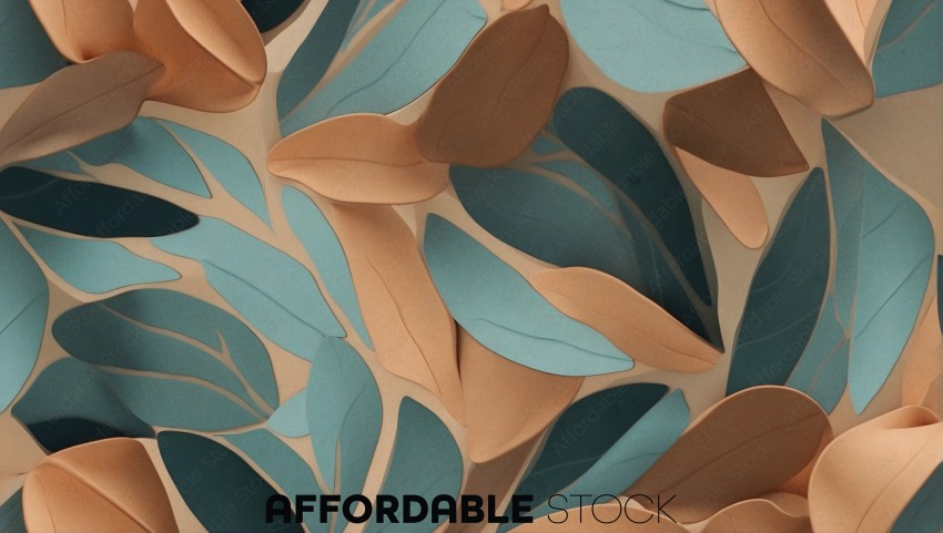 Abstract Papercut Leaves Pattern