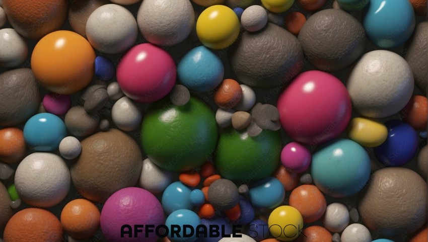 Colorful 3D Rendered Spheres