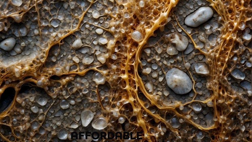 Close-up of Water Droplets on Brown Textured Surface