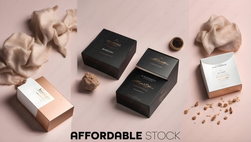Elegant Cosmetic Packaging on Aesthetic Background