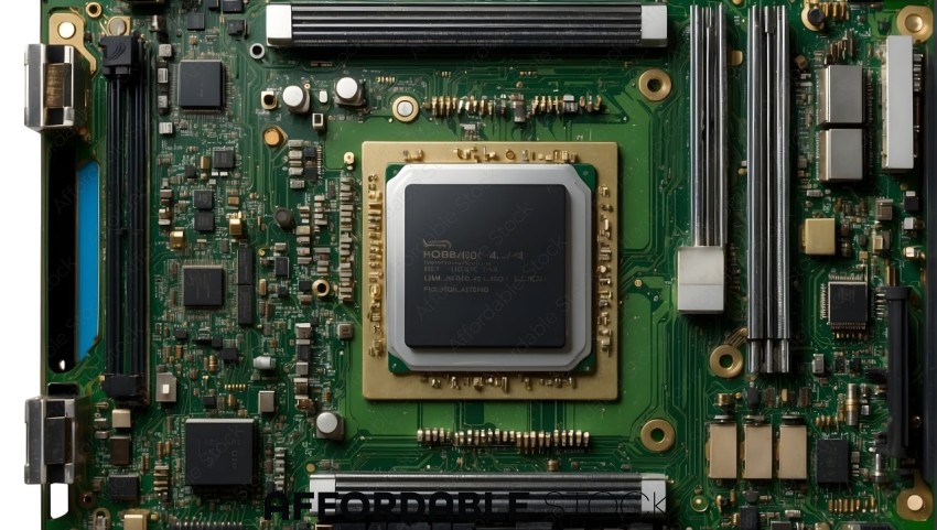 Close-up of a Computer Motherboard