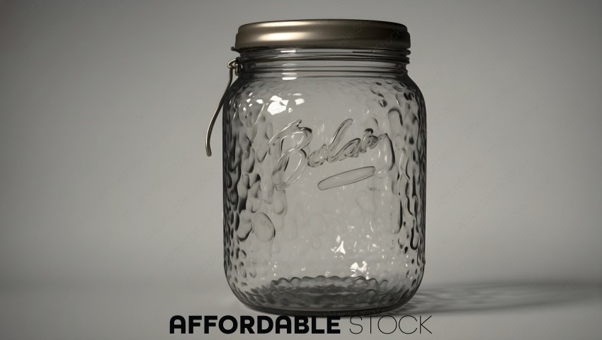3D Rendered Glass Jar