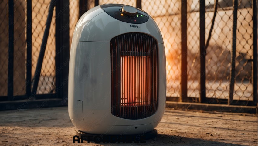 Modern Portable Electric Heater Outdoors