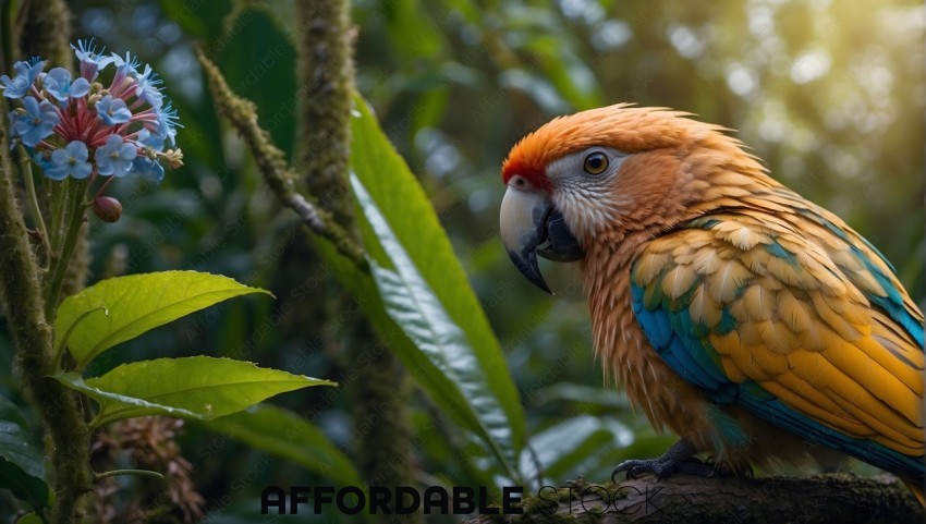 Colorful Macaw Perching in Natural Habitat