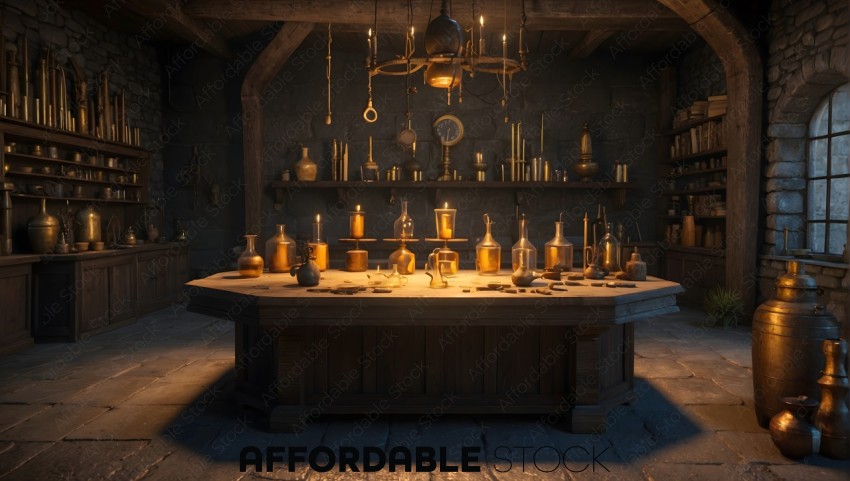 Medieval Alchemist Lab Interior