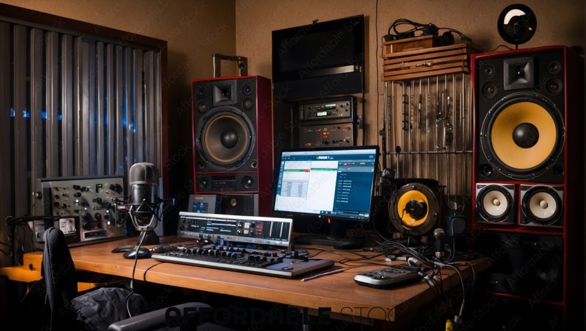 Professional Recording Studio Equipment Layout