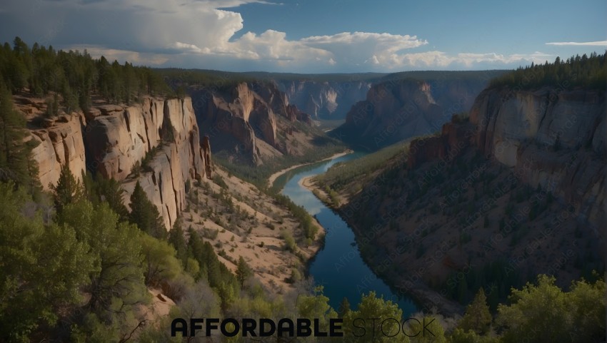 Breathtaking Canyon River Landscape
