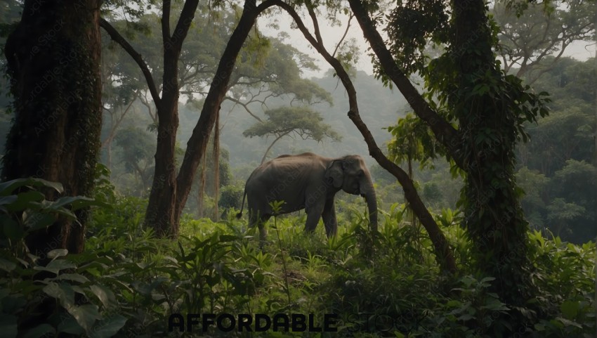 Asian Elephant in Natural Habitat