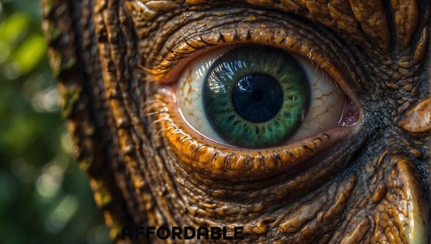 Close-up of Dinosaur-like Creature's Eye