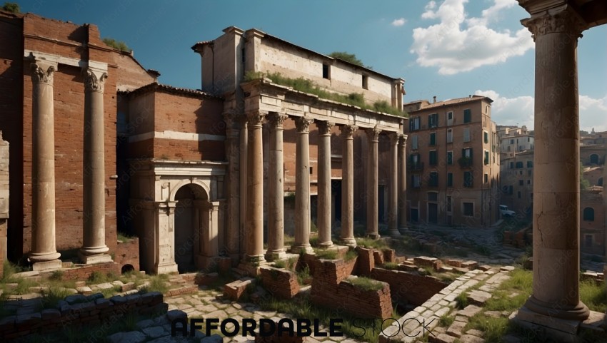 Ancient Roman Forum Ruins