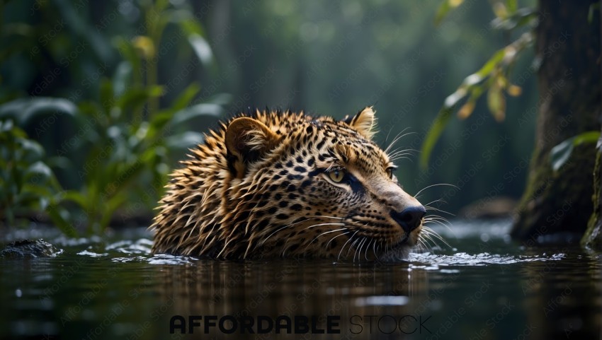 Leopard in Water
