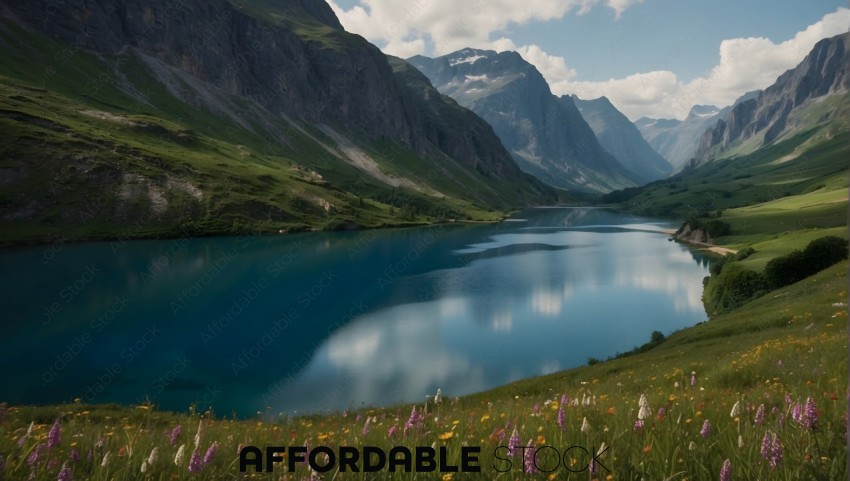Serene Mountain Lake Panorama