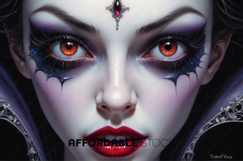 Fantasy Female Portrait with Cosmic Eyes