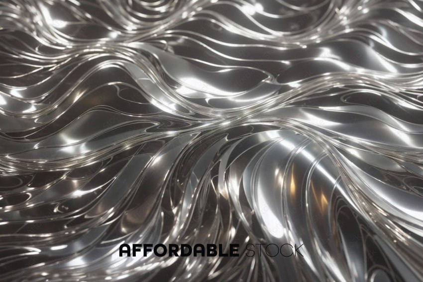 Abstract Silver Waves Texture