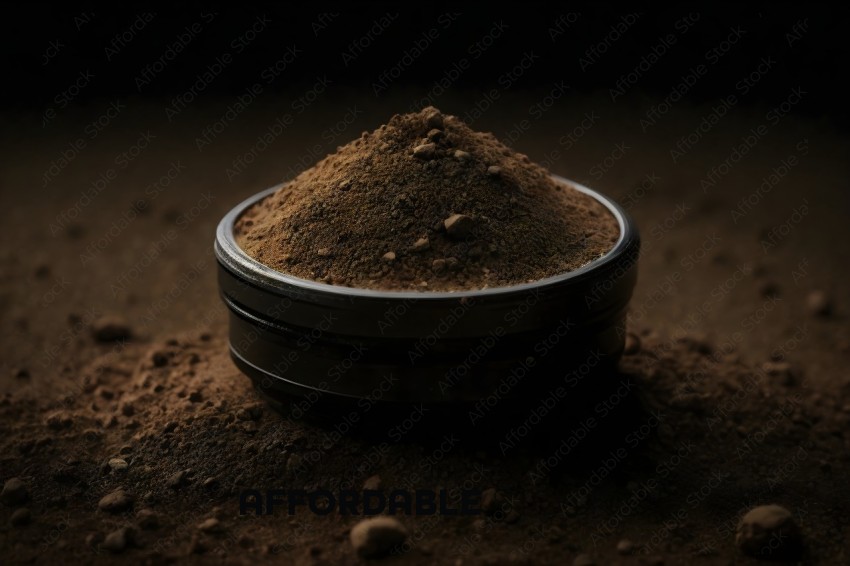 Ground Coffee Texture Close-Up
