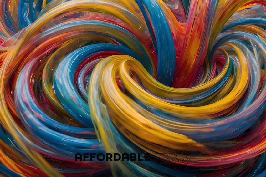 Colorful Swirl of Paint