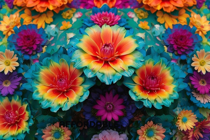 A bouquet of colorful flowers
