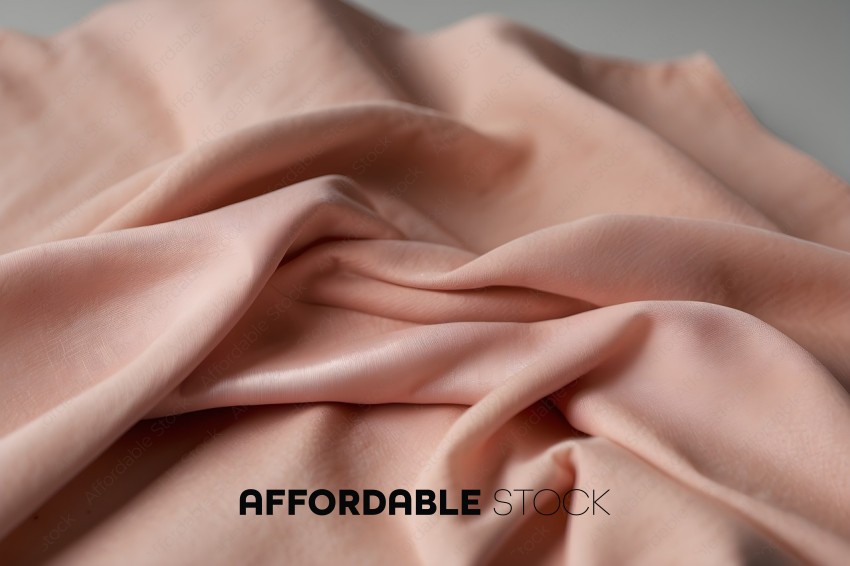 A pink fabric with a pattern of folds