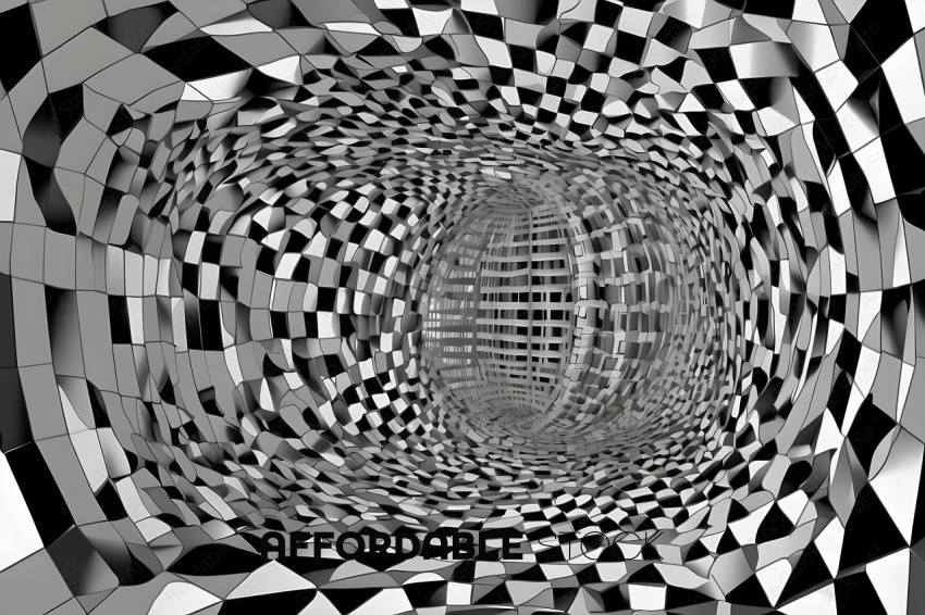 A 3D rendering of a geometric pattern