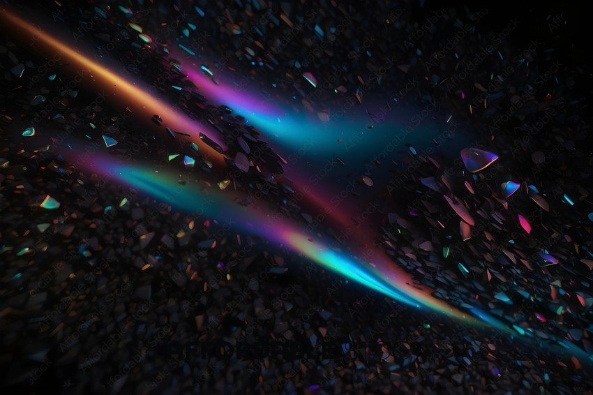 A colorful, abstract image of a rainbow