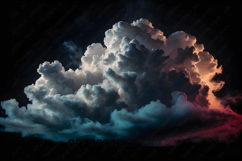 Clouds in the sky at night