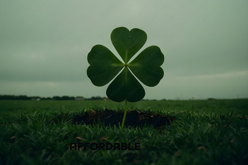 A Shamrock Plant Growing in the Grass